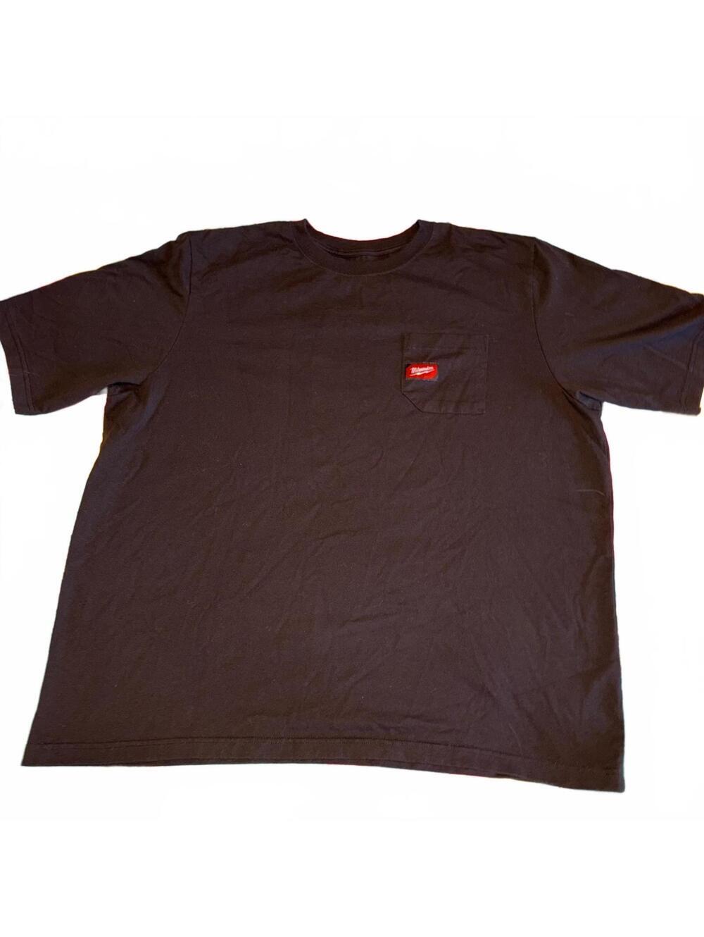 Milwaukee Mens 3X Black Pocket Work Or Casual T-Shirt 3X Tool Tee Milwaukee
